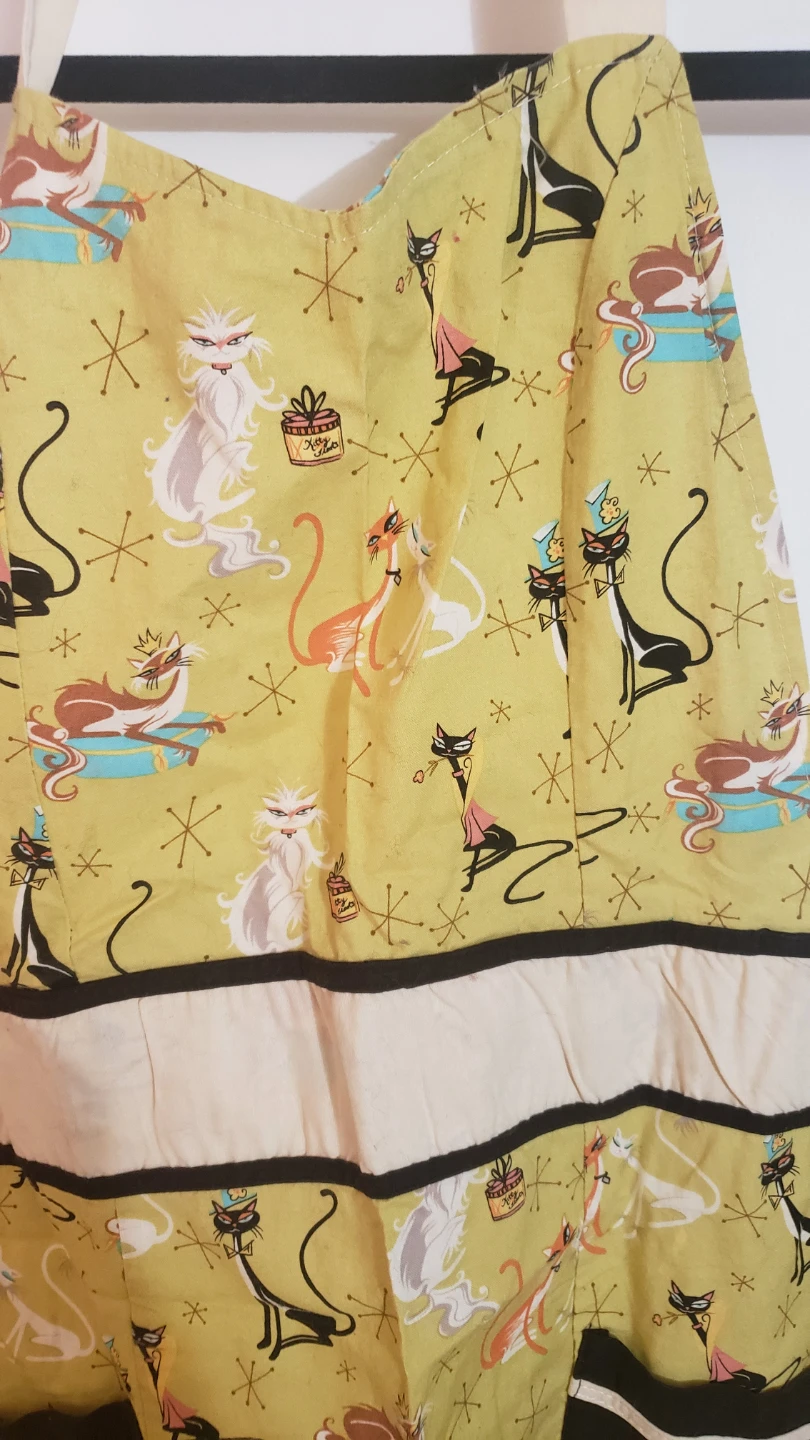 Retro Mid-Century Modern Cat Print Apron - photo 3