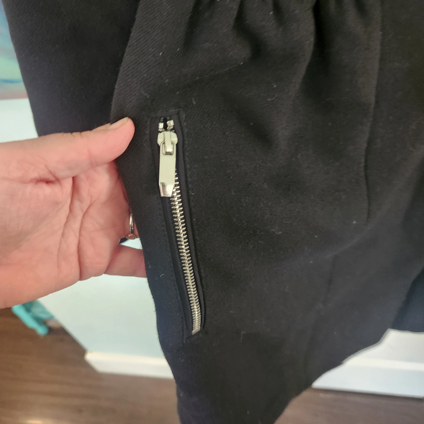 Zara Trafaluc Hooded Coat Black Size XS - photo 3
