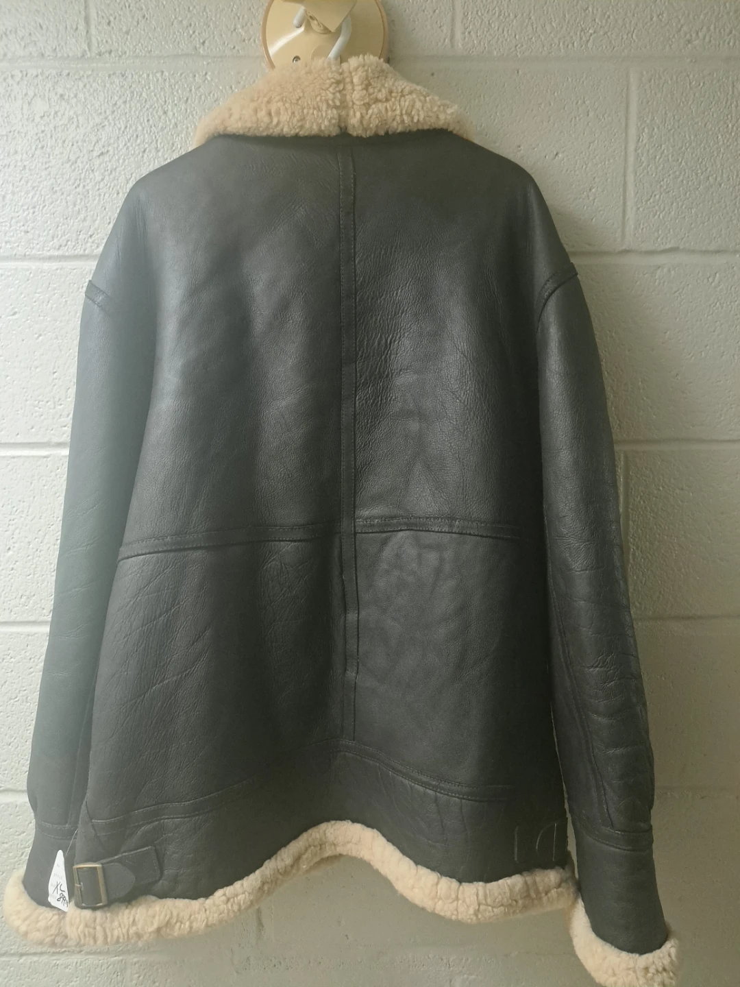 Men's Aviator Shearling Sheepskin Leather Coat - photo 2