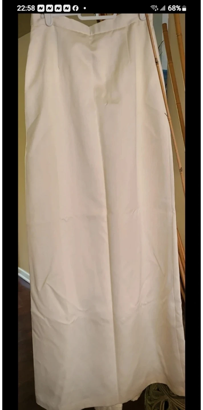 Cream Long Pleated Skirt - photo 4
