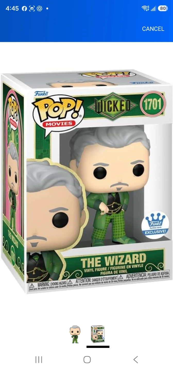 Funko Pop! Wicked The Wizard Figure #1701 - photo 2