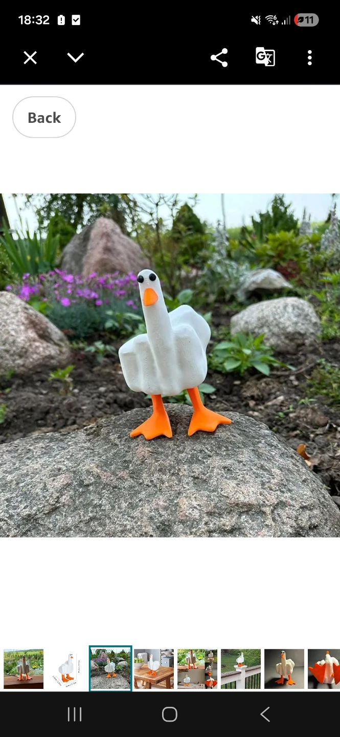 3D Printed Middle Finger Goose Statue
