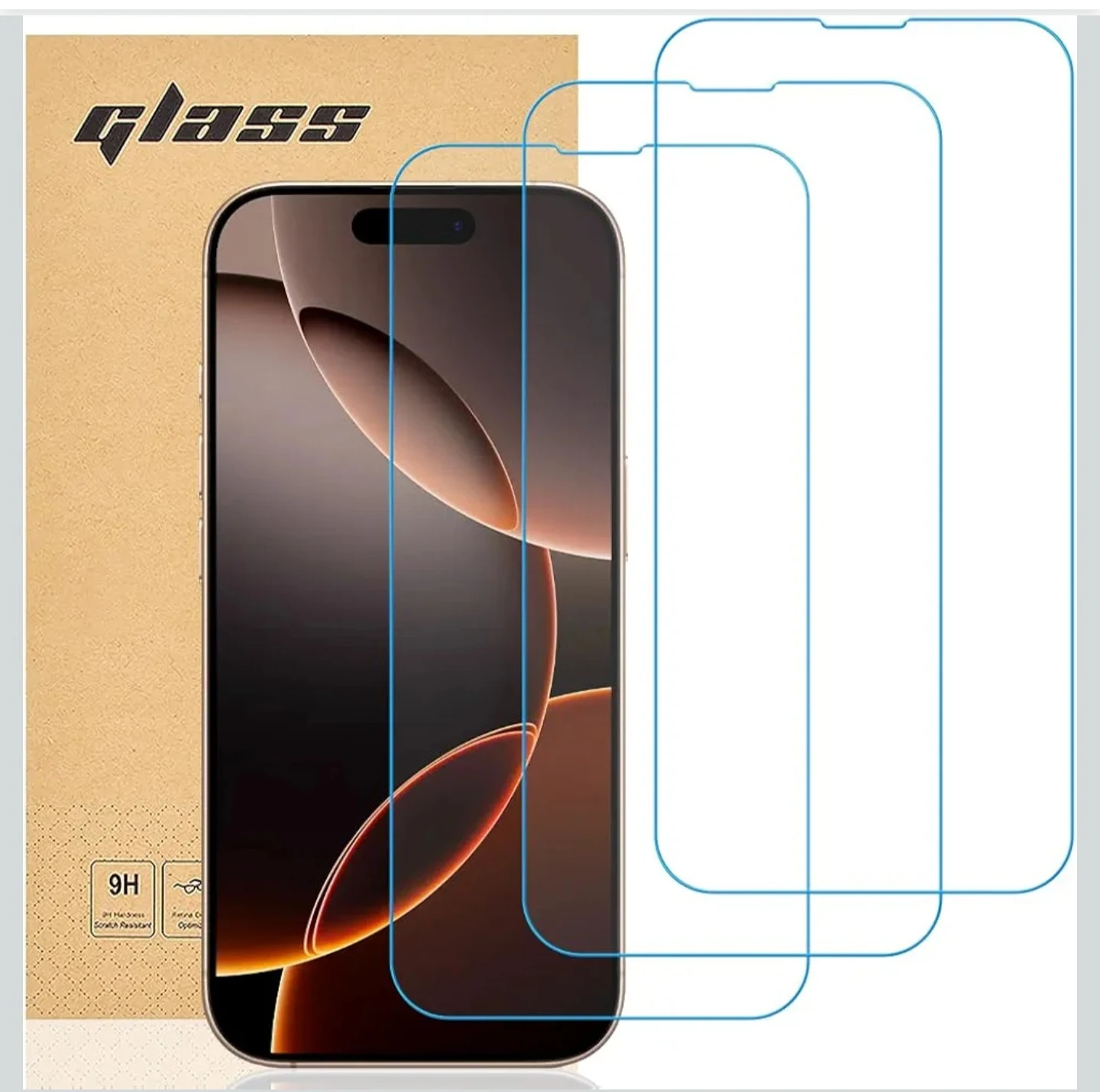 3 Pack for IPhone 16 Pro Max Tempered Screen