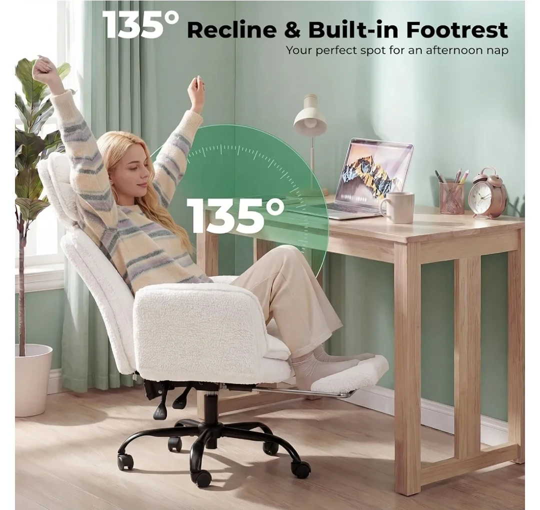 Brand new HOMRELEXA Cross Legged Office Chair with Footrest - photo 4