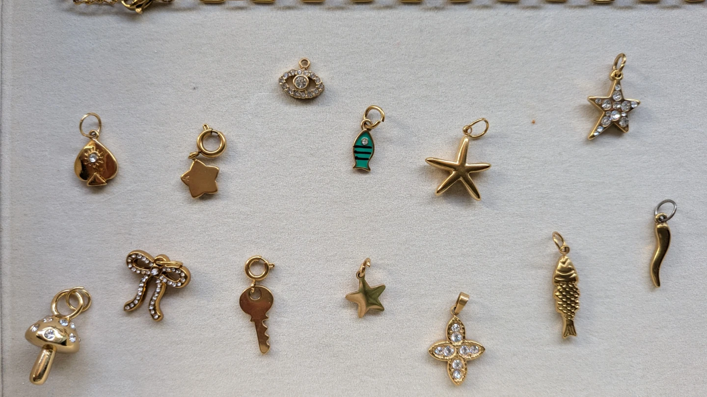 Assorted Stainless Steel Charm Collection