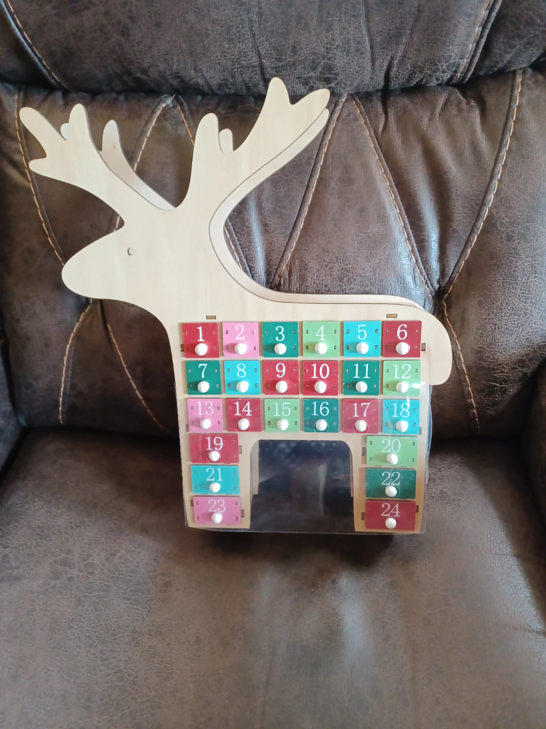 Wooden Reindeer Advent Calendar