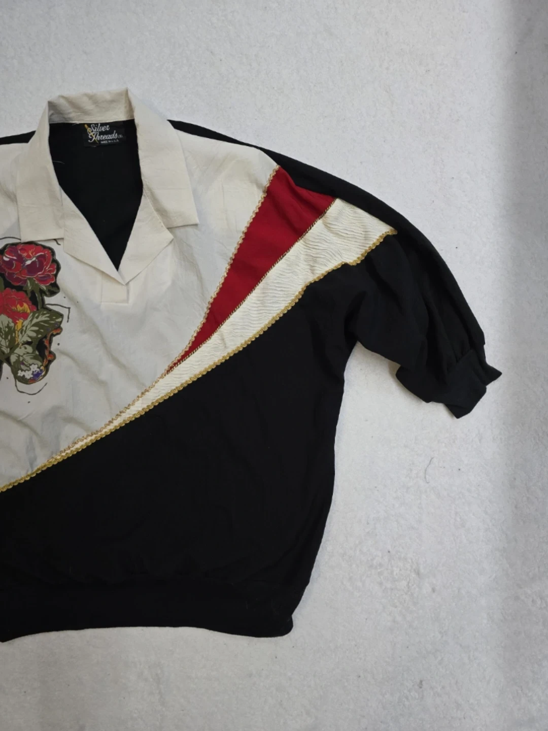 Silver Threads Vintage Floral Blouse - photo 3