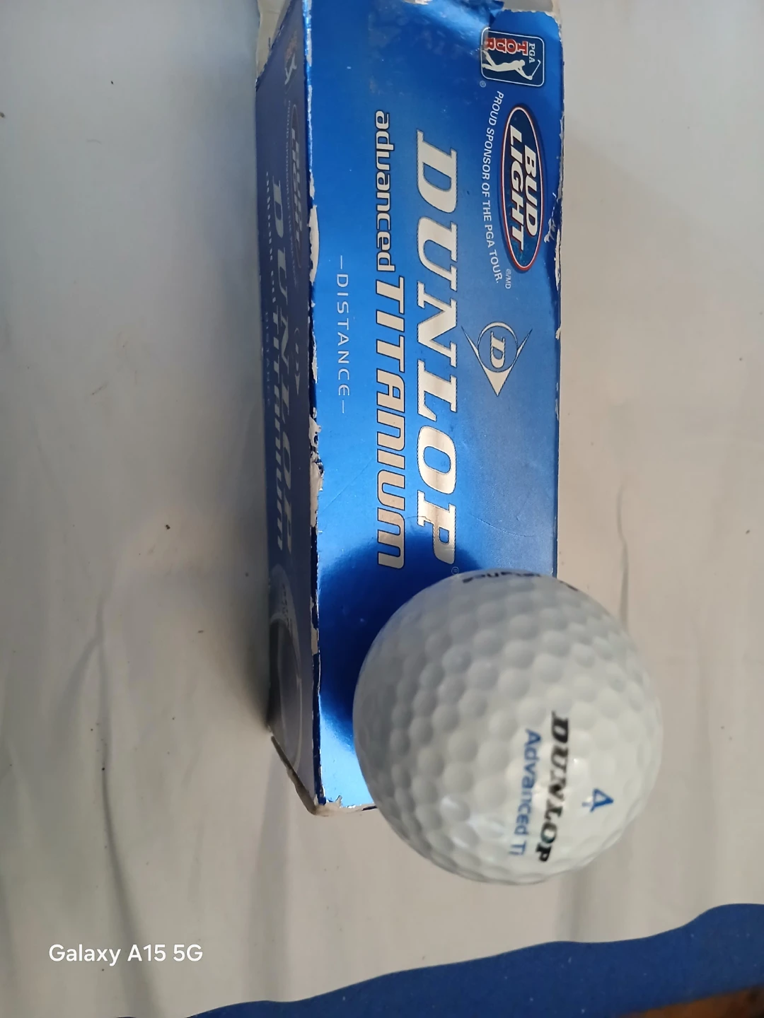 3x Dunlop Advanced Titanium Bud Light Golf Ball