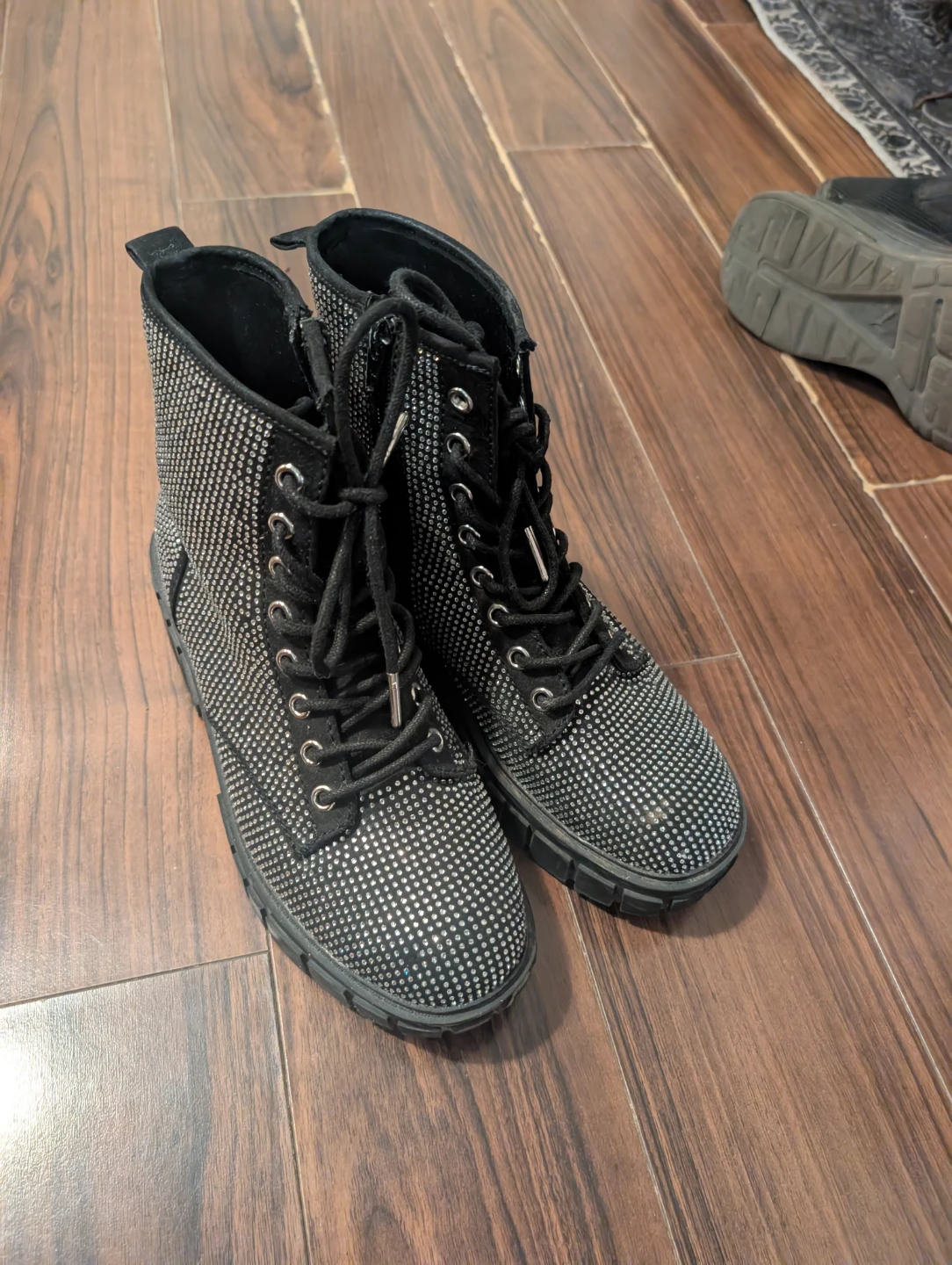 Madden NYC Rhinestone Combat Boots - photo 2