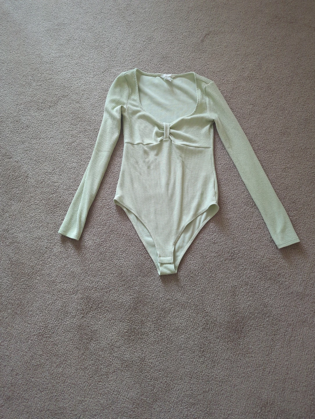 H&M Ribbed Long Sleeve Bodysuit