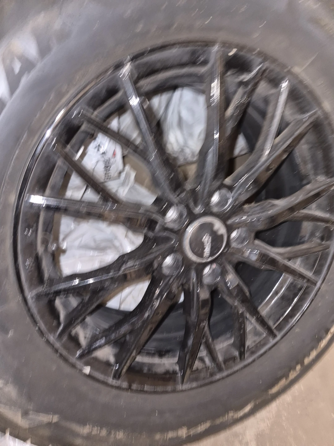 4 Bridgestone 235/65R17 Winter Tire and Rim - photo 5