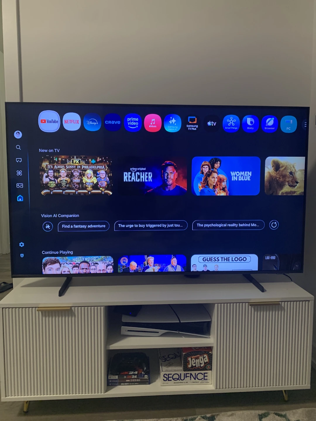 White TV Console - photo 2