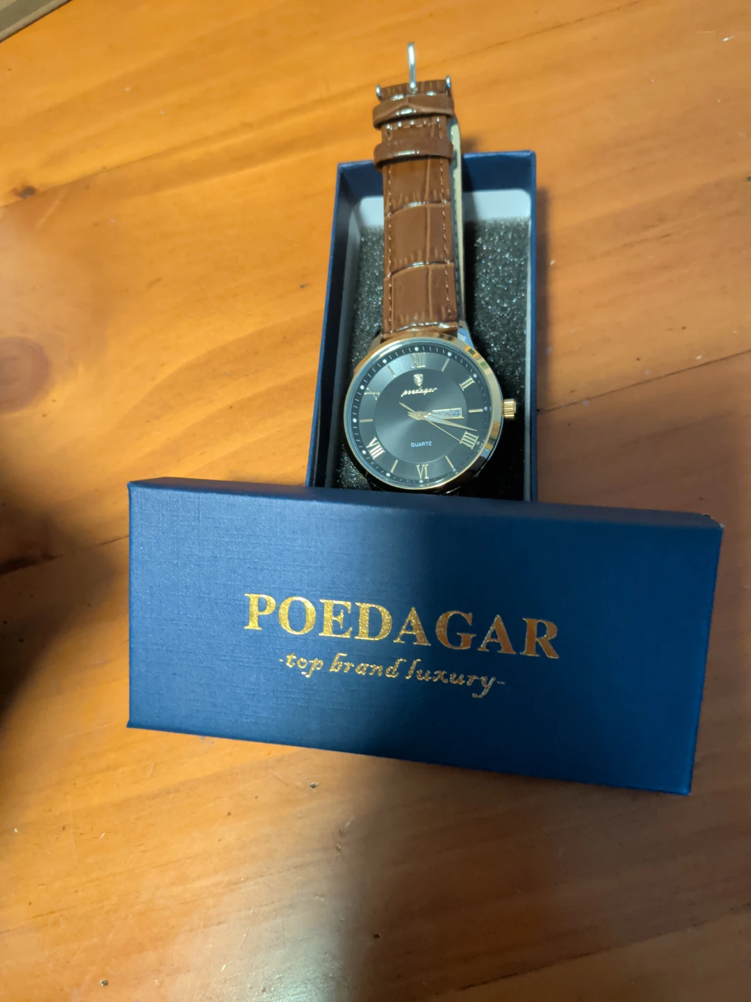 Poedagar Quartz Watch with Brown Leather Strap - photo 3