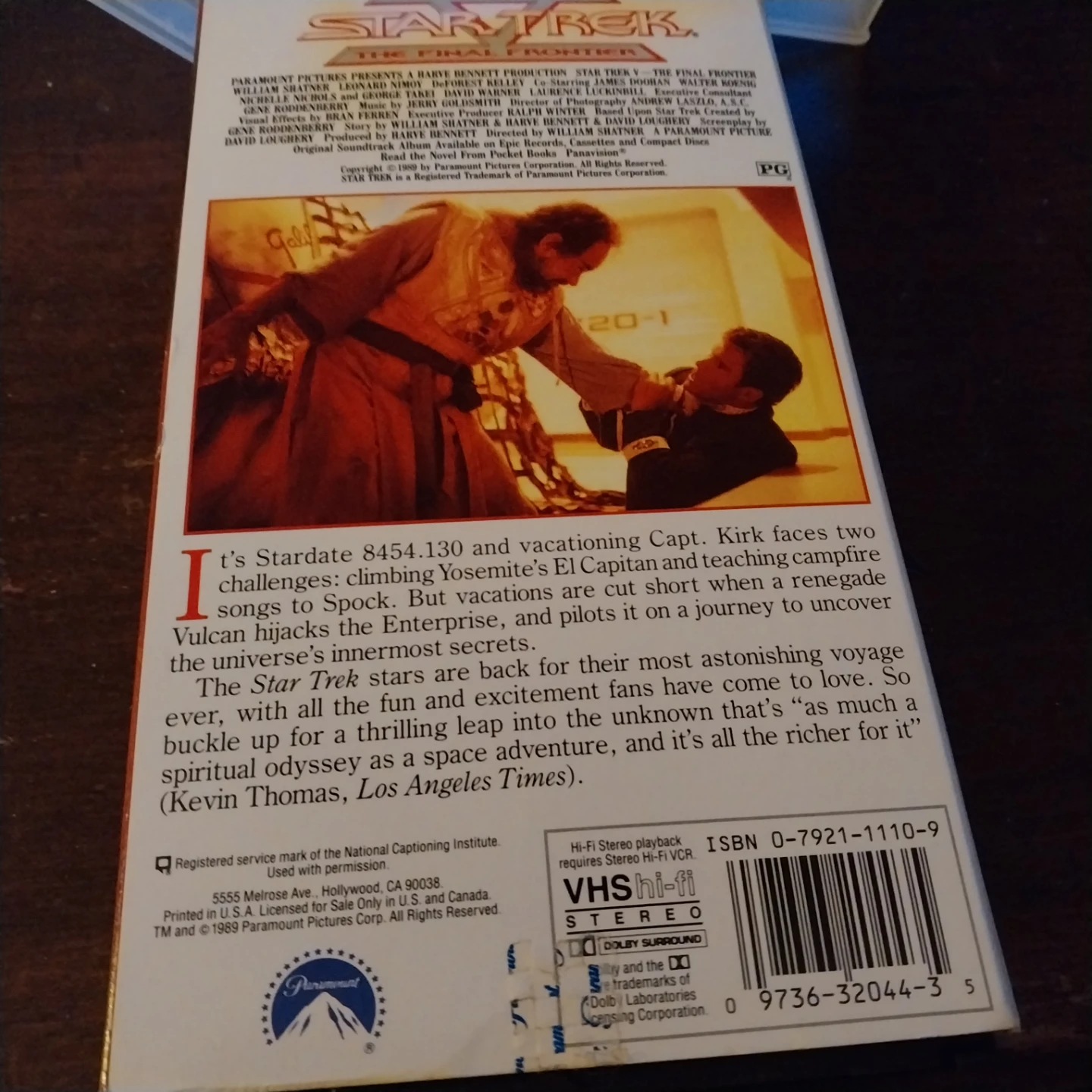 Star Trek V: The Final Frontier VHS - photo 2