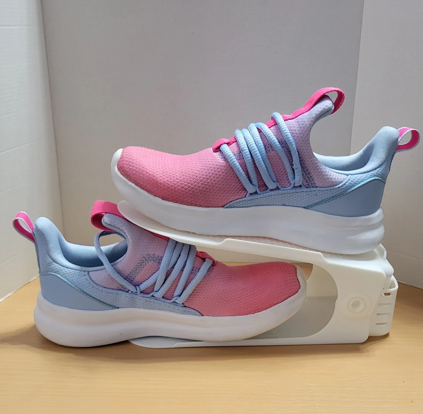 Adidas Cloudfoam sneakers in pink and blue size 3 - photo 3
