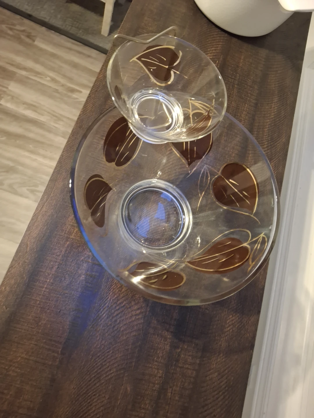 Beautiful vintage glass chip and dip bowl - photo 3