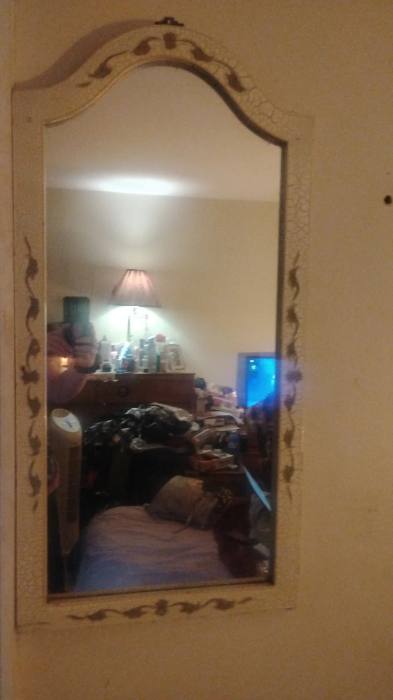 Vintage Style Cream and Gold Wall Mirror