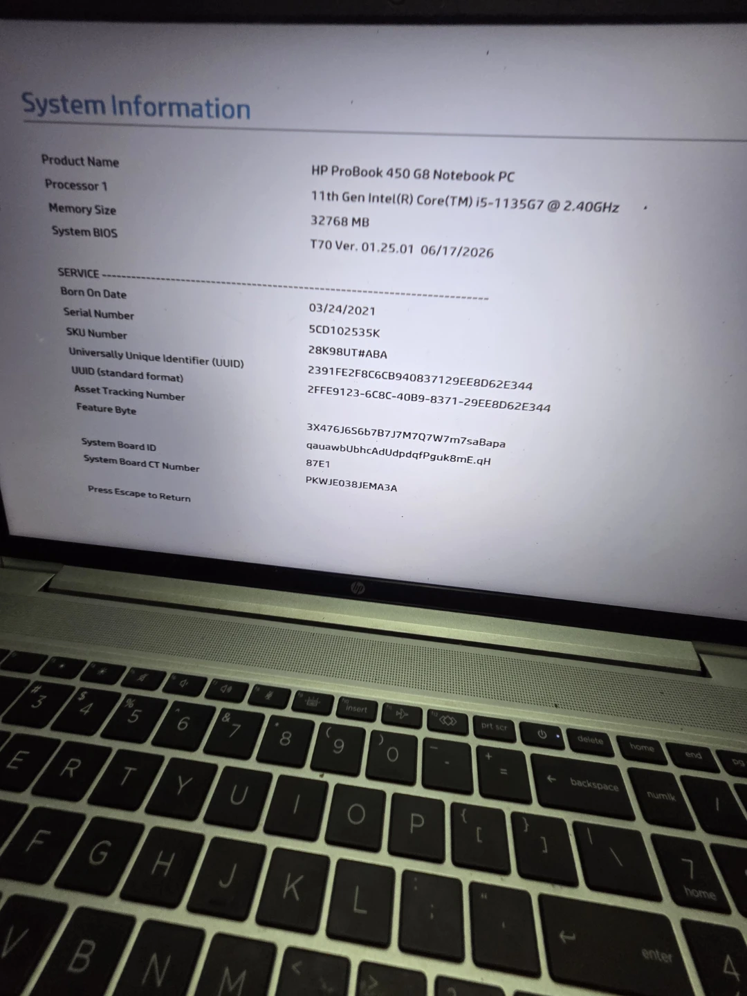 HP ProBook 450 G8 Notebook PC