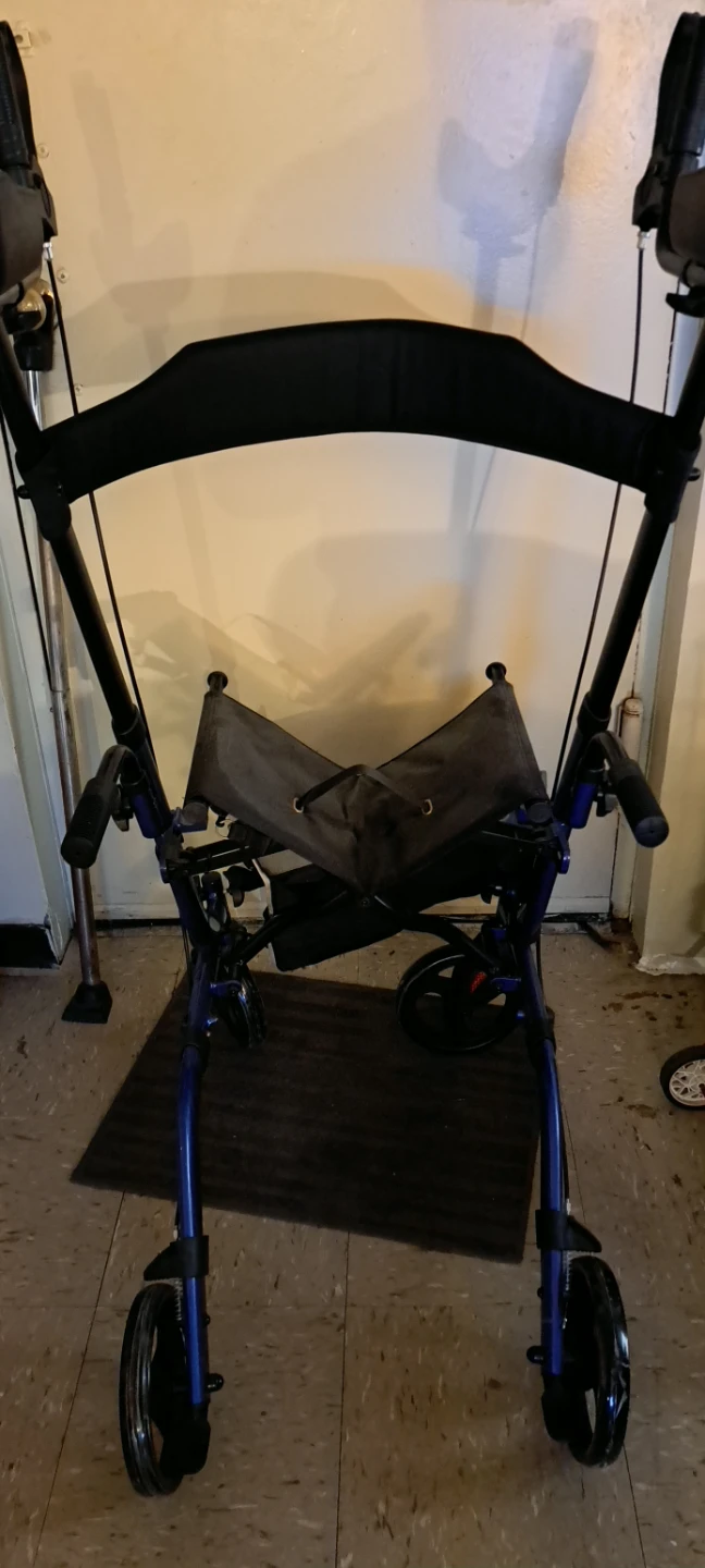 Blue Four-Wheel Upright Walker - photo 2
