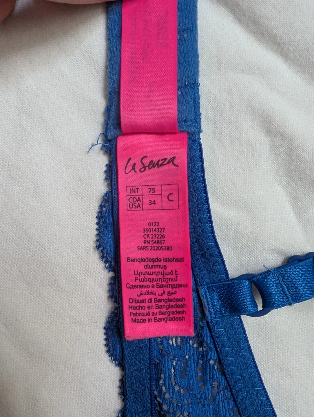 La Senza Remix Light Lined Demi Bra size 34C blue - photo 3