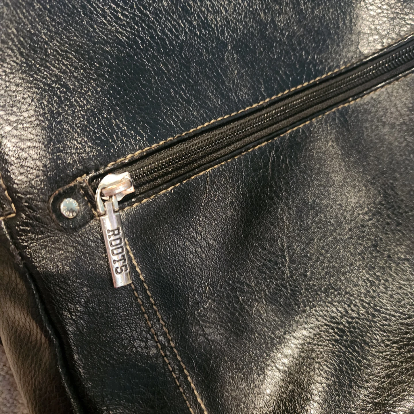 Roots Black Leather Backpack - photo 2