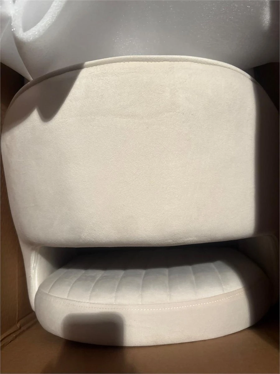 New<>2 pcs  Cream Velvet Adjustable Bar Stool - photo 2