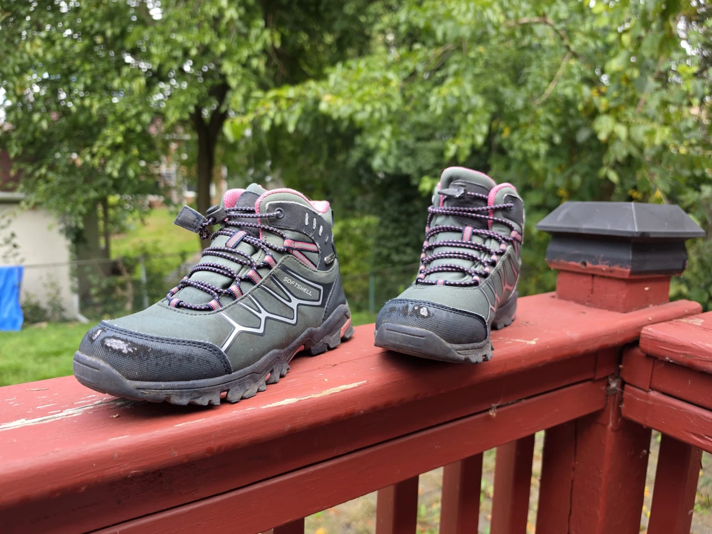 Girls Softshell Hiking / Outdoor Boots – Grey & Pink - photo 2
