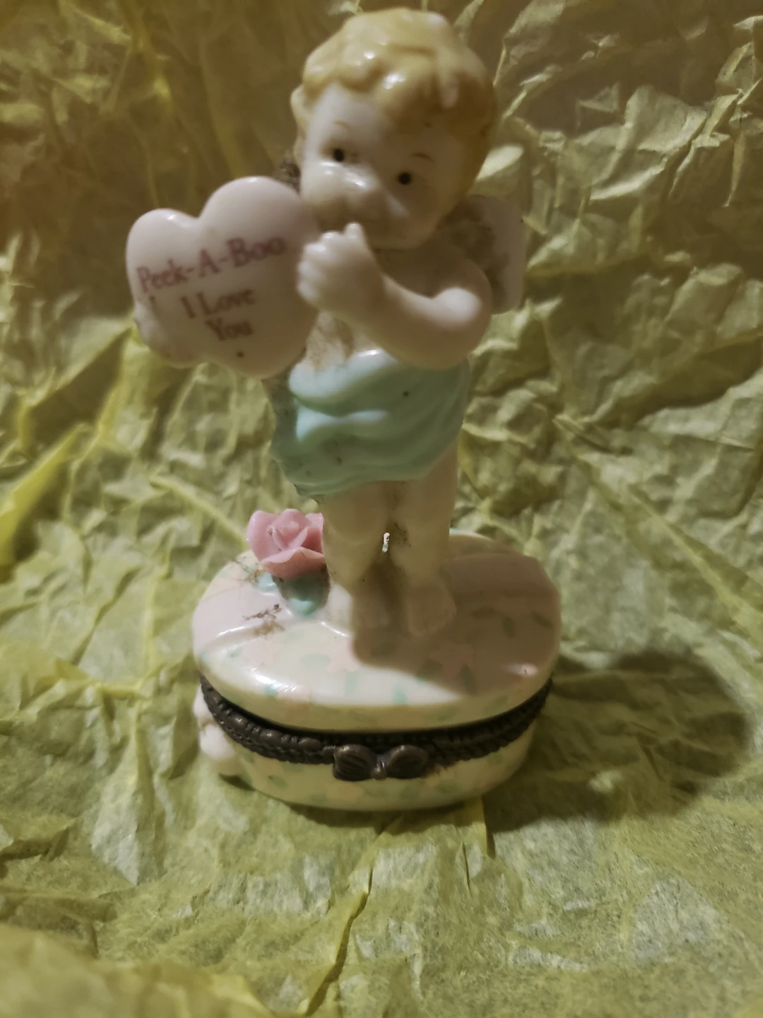 1997 Enesco Cherub Trinket Box