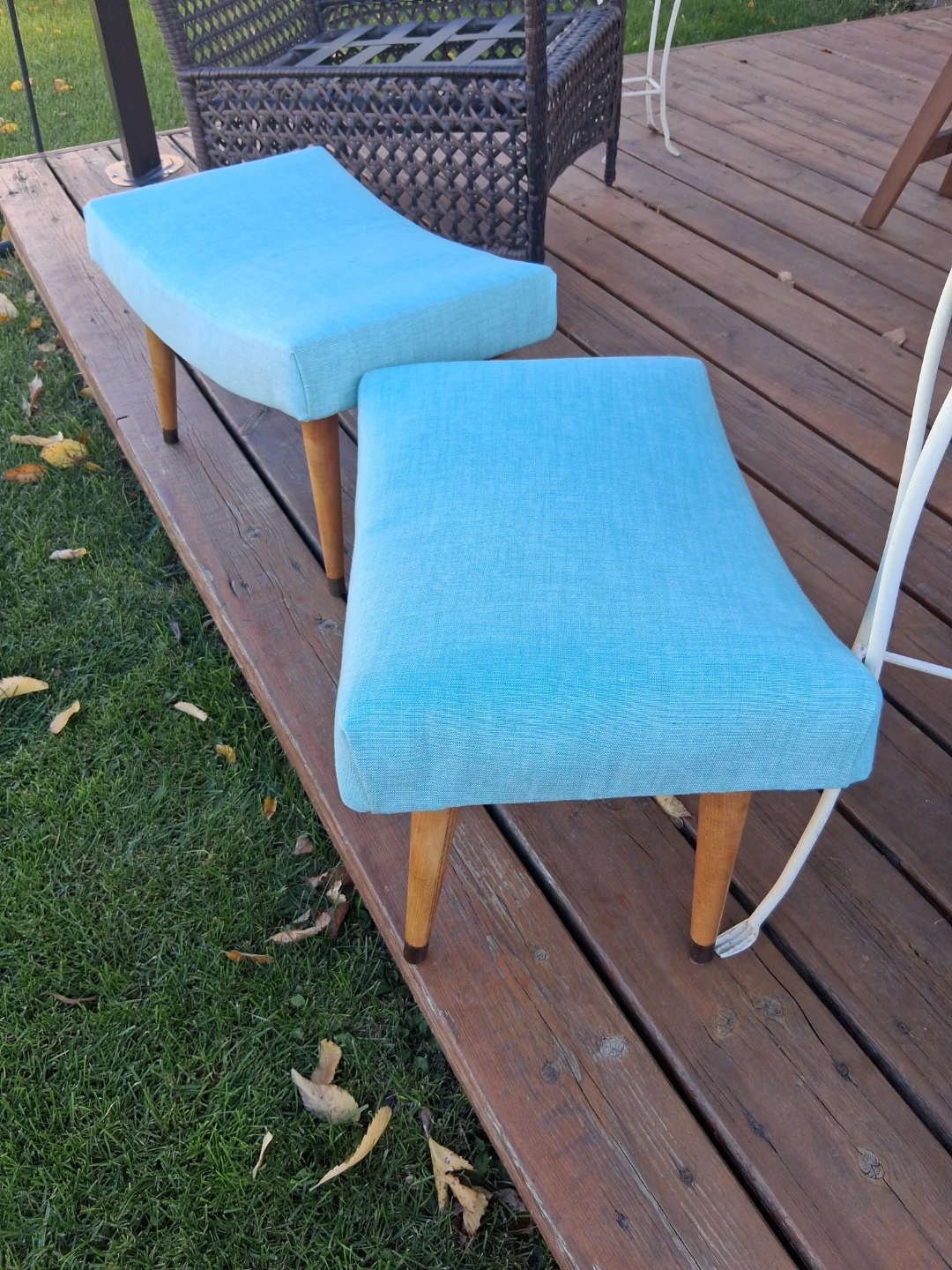 Set of Two  Mid-Century Style Footstools - photo 2