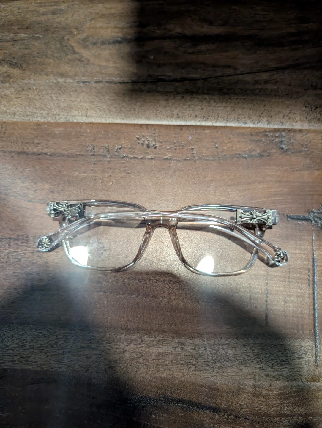 Chrome Hearts clear frame glasses