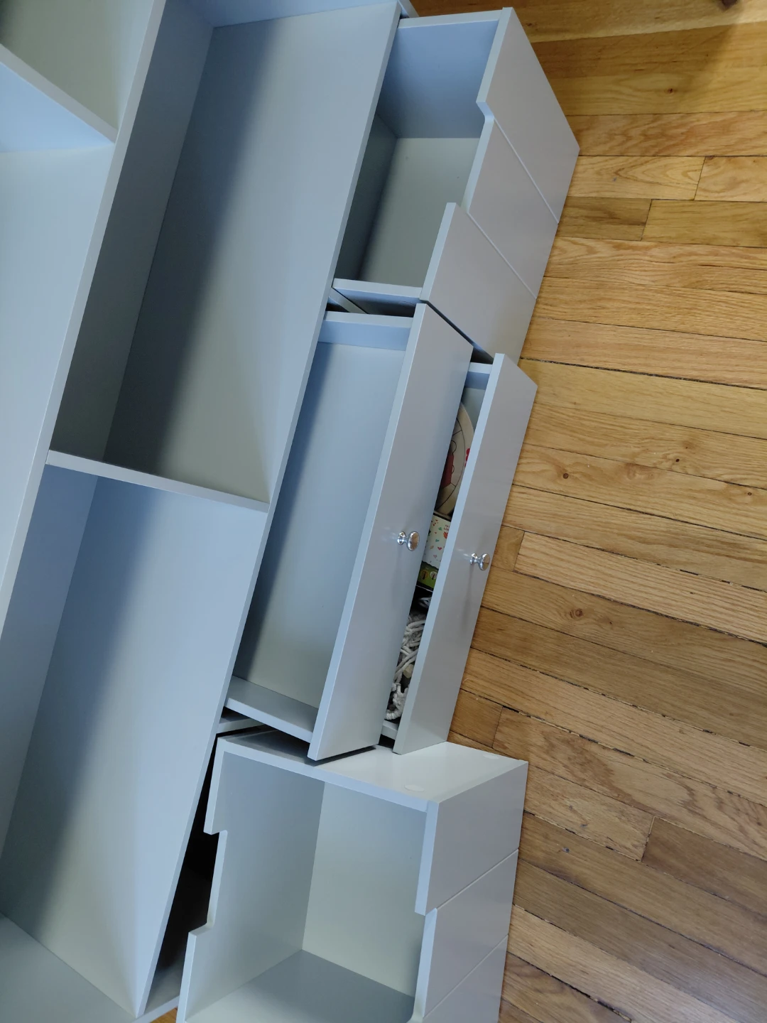 Gray Storage Shelf with Drawers - photo 4