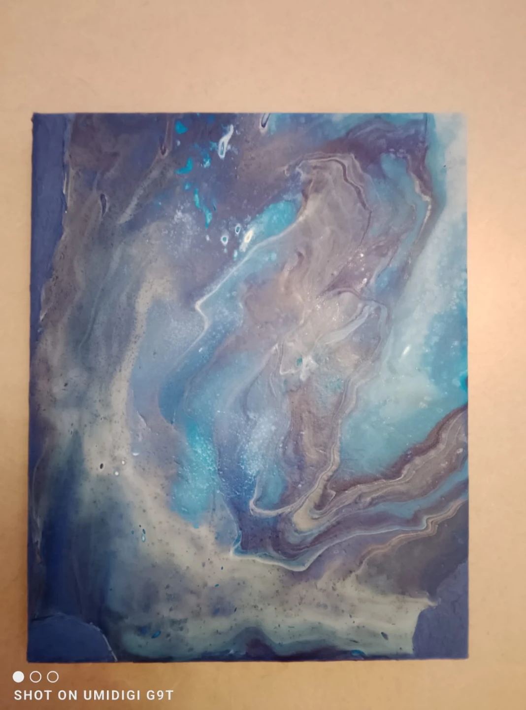 New abstract painting in sea tonos.