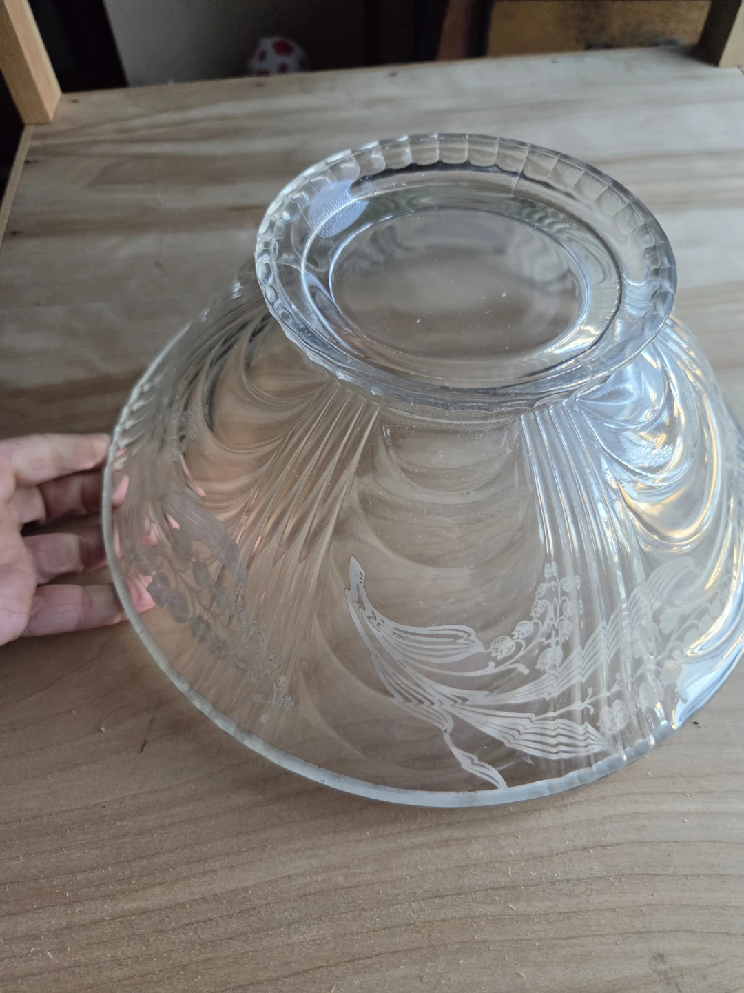 Vintage lLily if the Valley Crystal Serving Bowl - photo 4