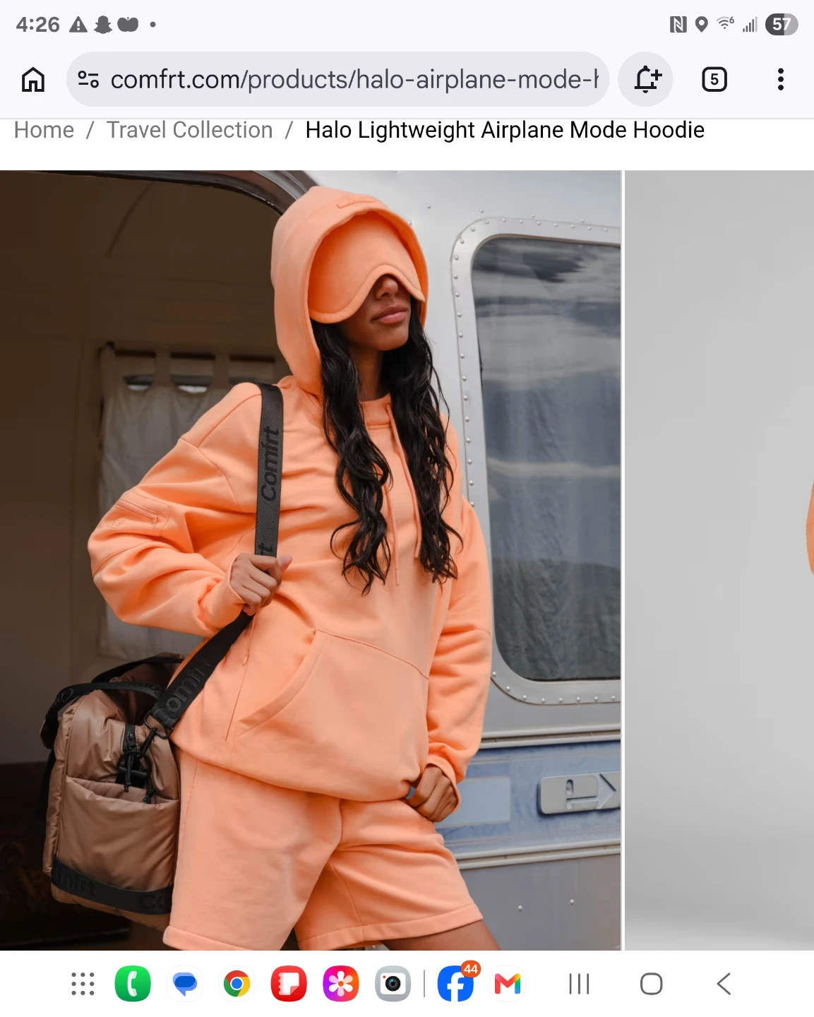 Comfrt petal peach shade hoodie & baby blue sweatpants