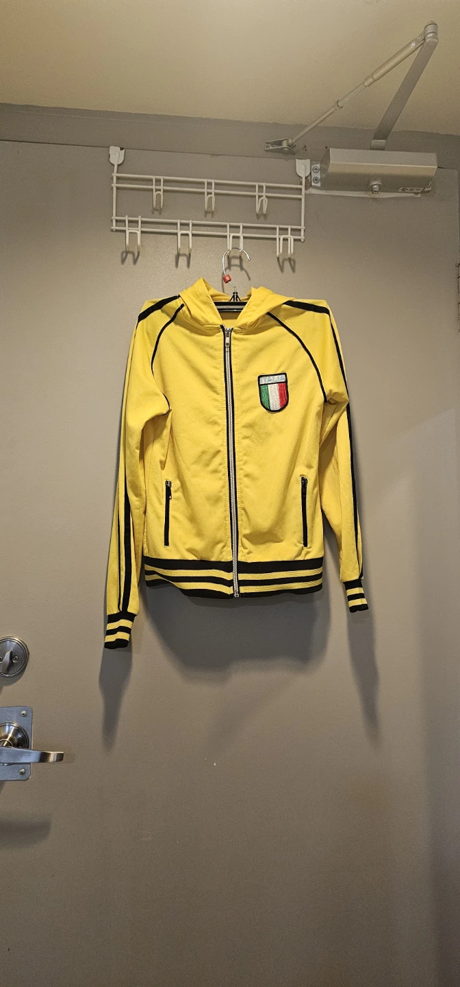 Italia Yellow Zip-Up Hoodie