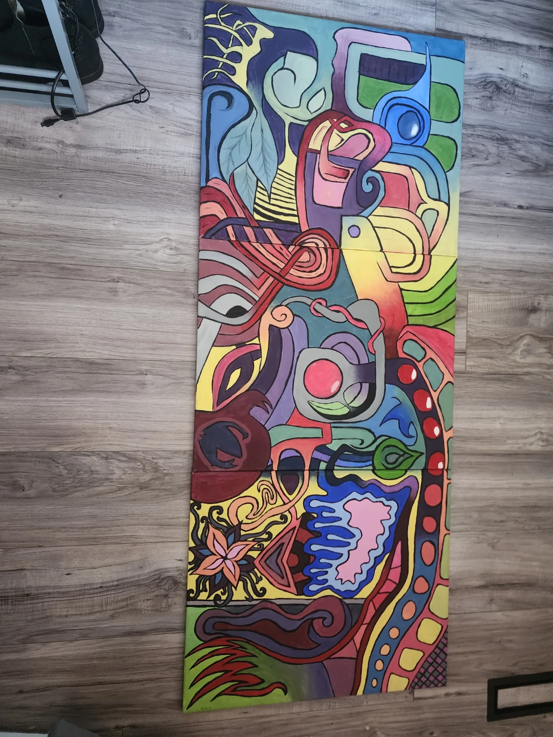 Abstract 3-Piece Canvas Painting