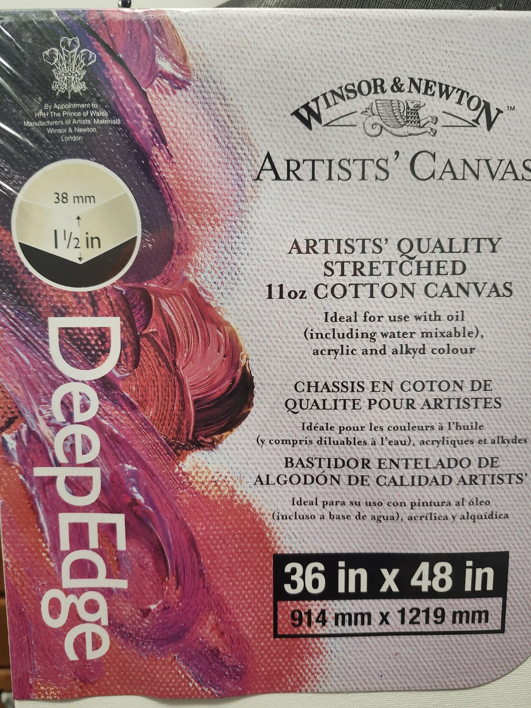 Winsor & Newton Deep Edge Stretched Canvas 36x48