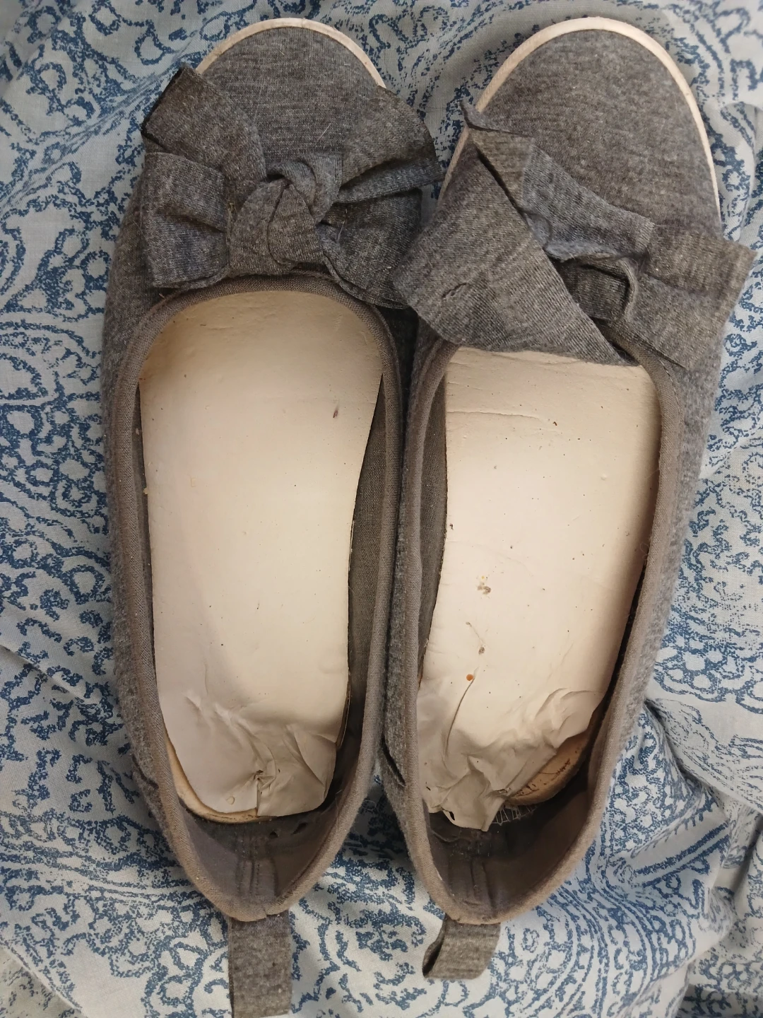 TOMS Grey Bow Flats