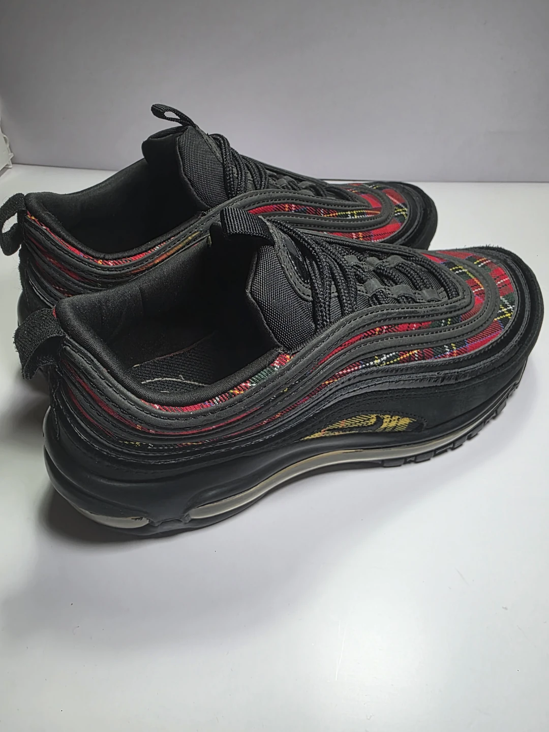 Nike Air Max 97 Black Plaid Sneakers - photo 4