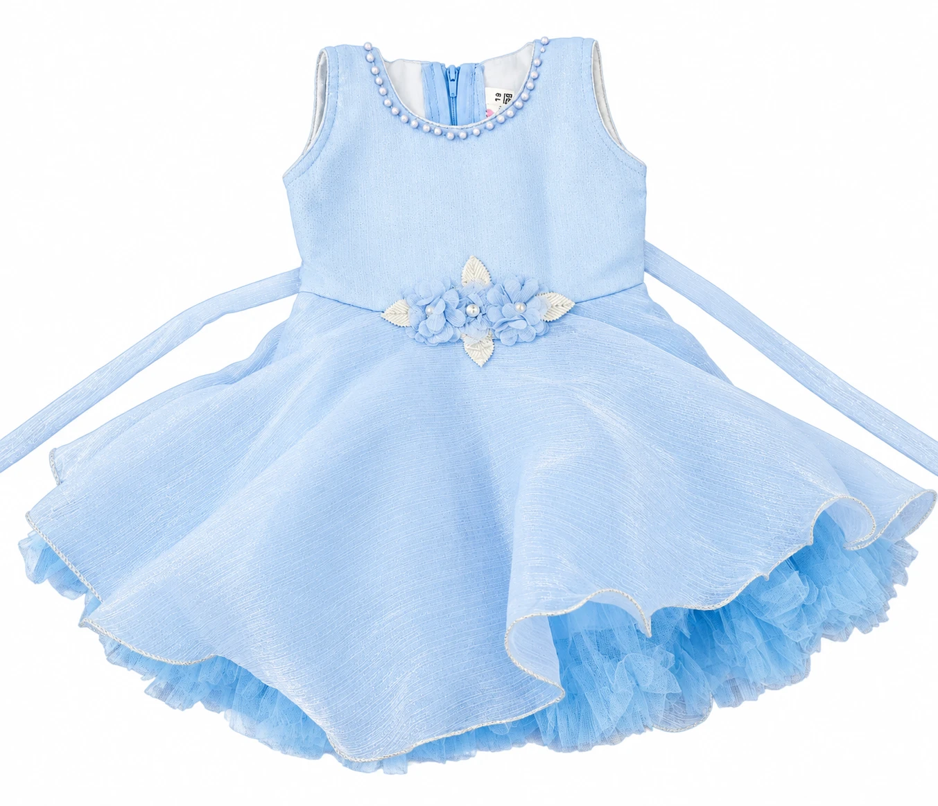 Light blue tulle party dress