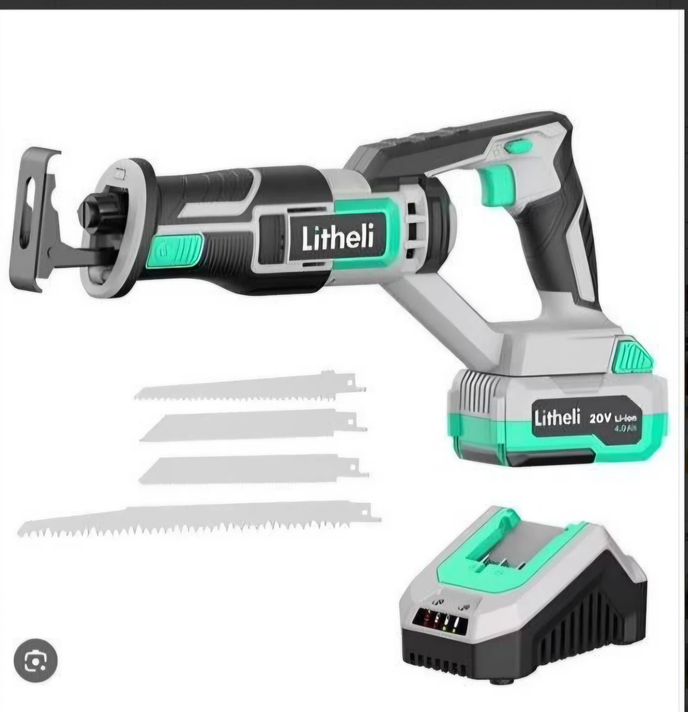 Litheli 20V Reciprocating Saw with Battery and Charger