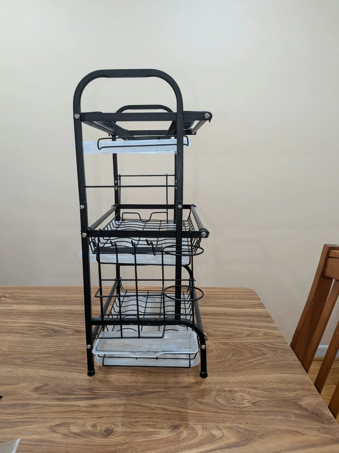 3-Tier Black Metal Dish Drying Rack - photo 2