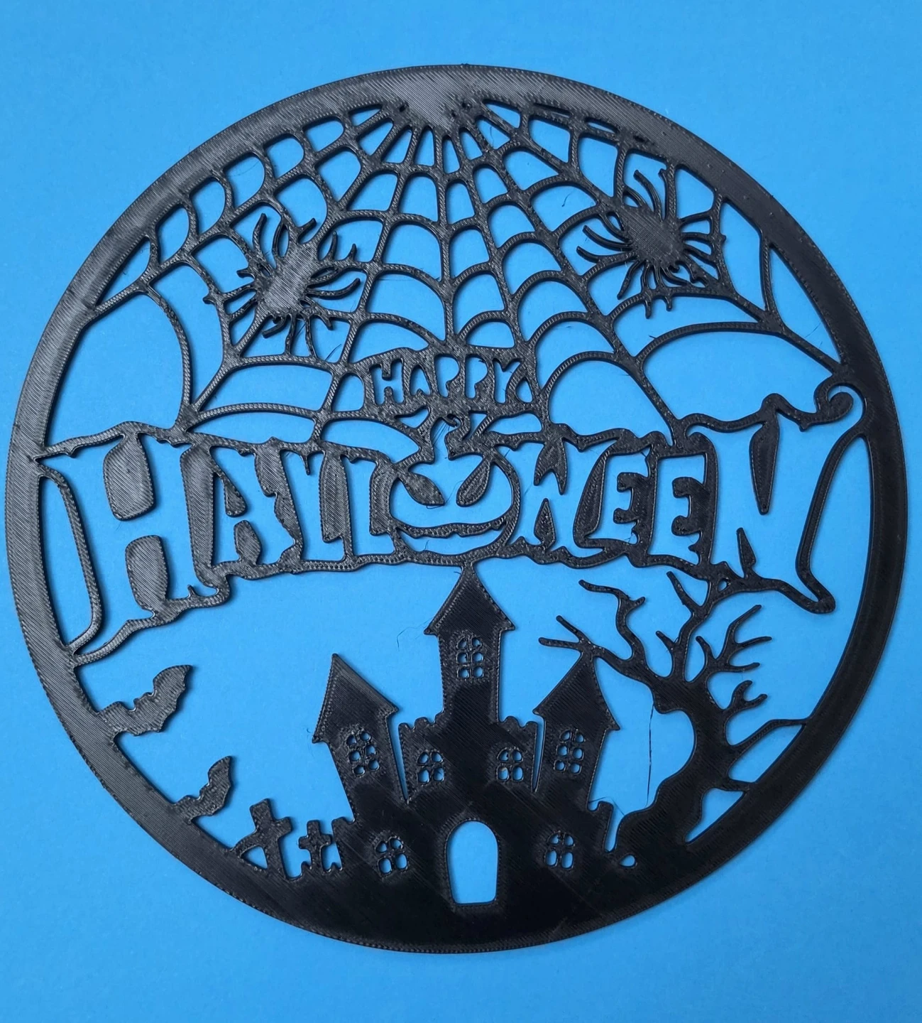 3D Printed Happy Halloween Wall Decoration