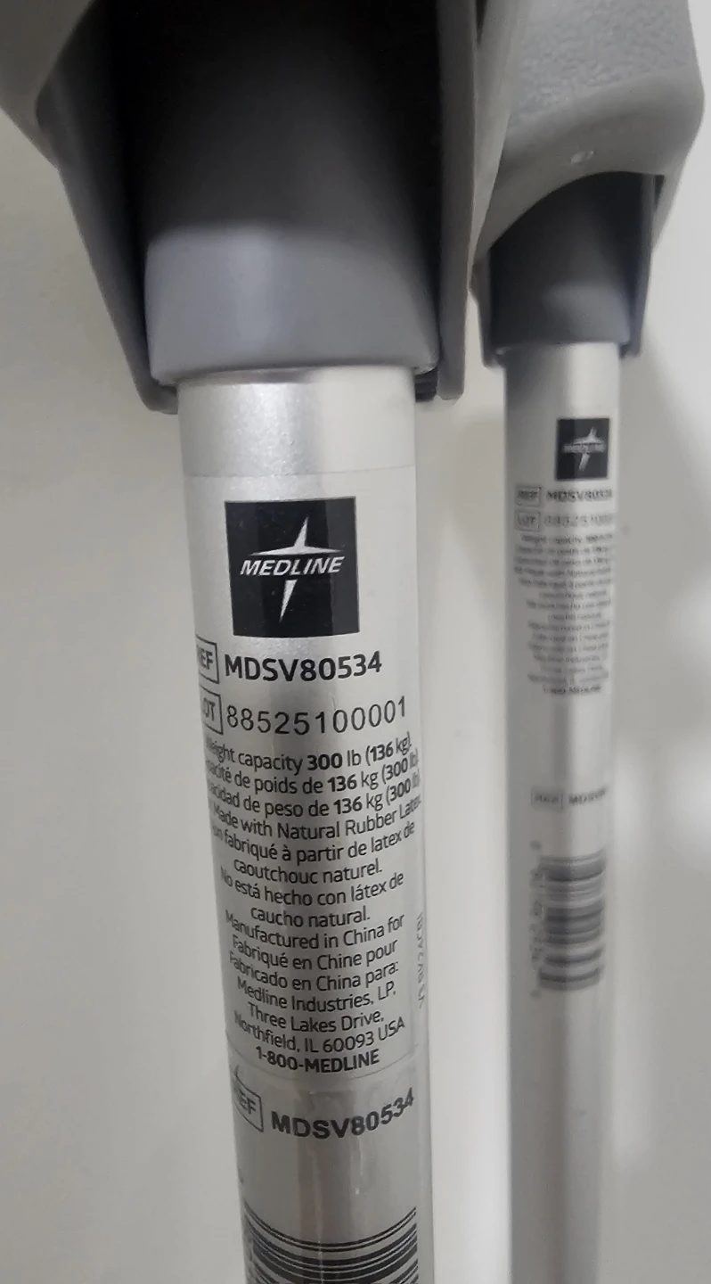Two Medline Crutches