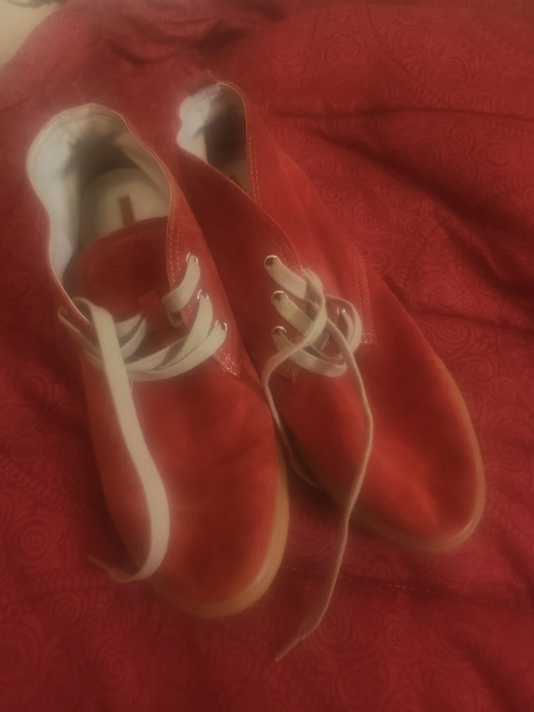 Red Prada Suede Ankle Boots - photo 4