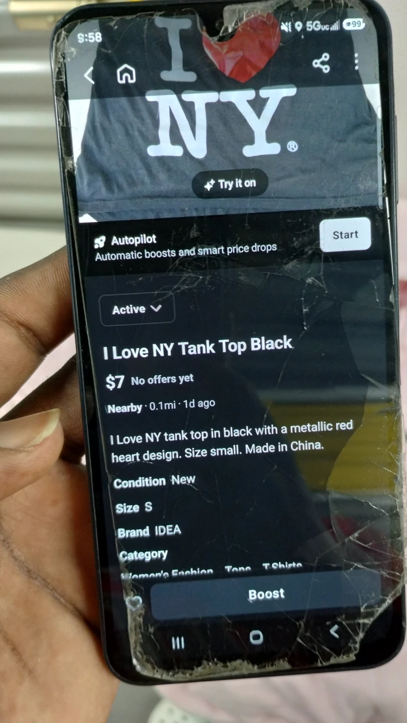 I Love NY Tank Top Black