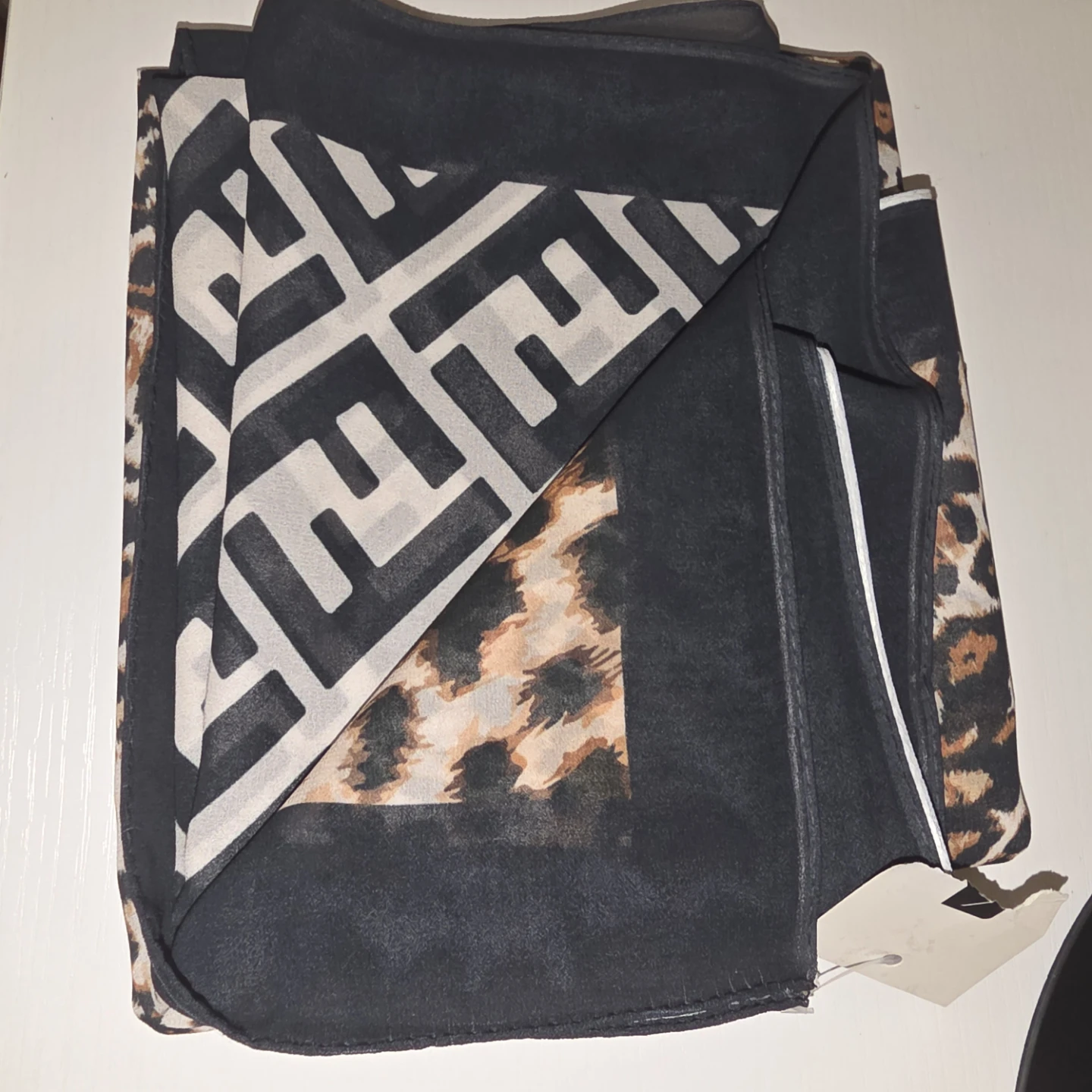 Leopard and Logo Scarf - photo 3
