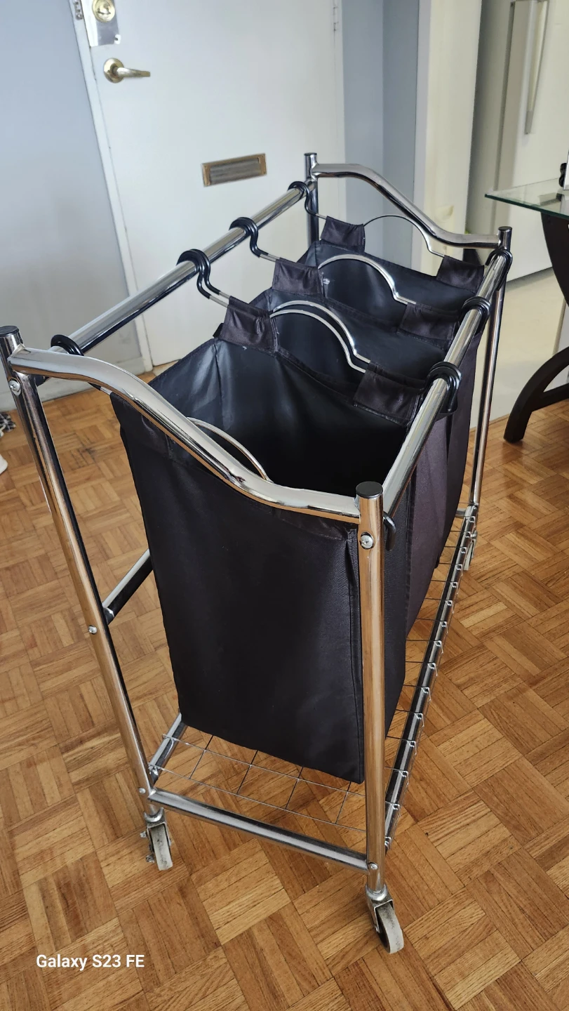3-Bag Rolling Laundry Sorter - photo 2