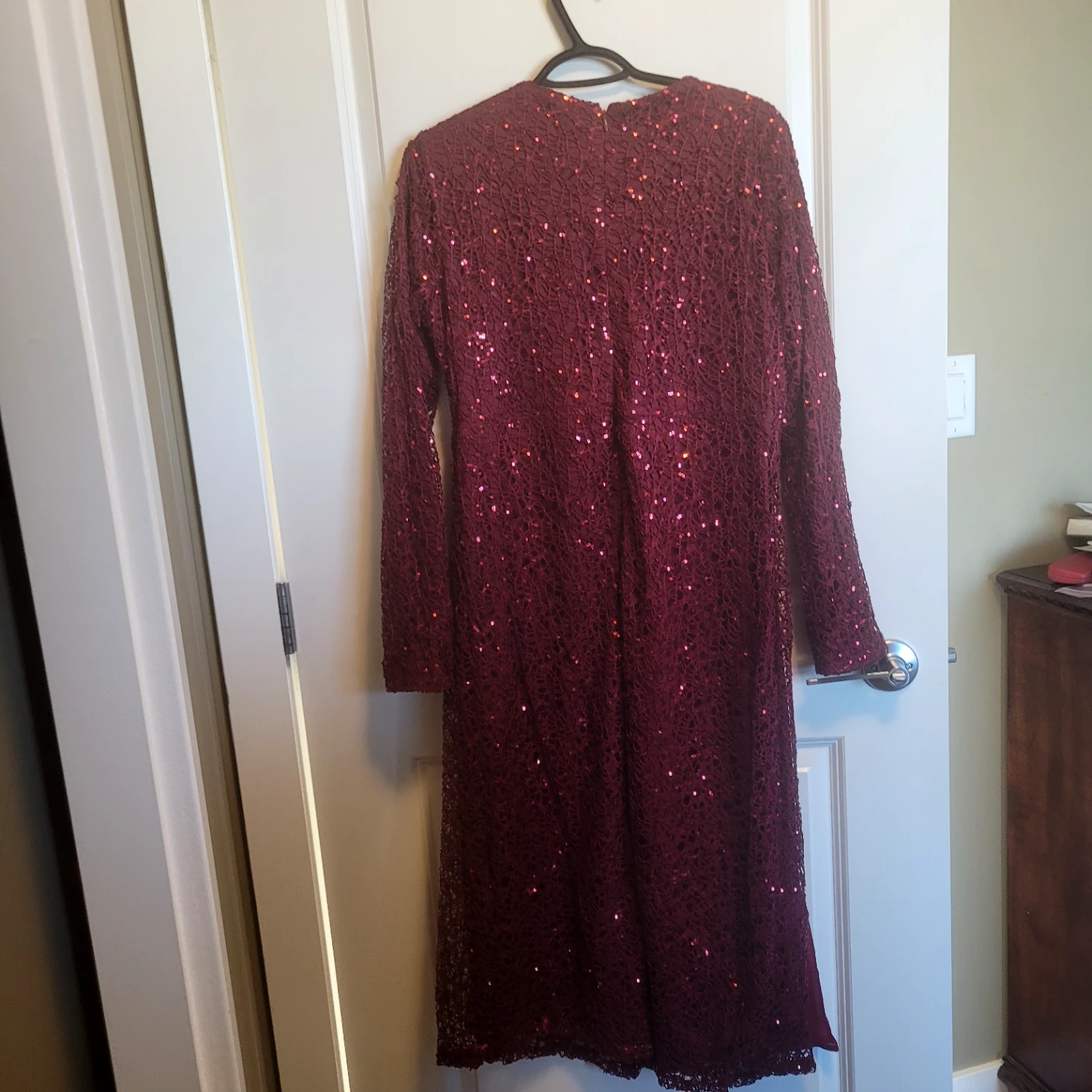 Tavin Burgundy Sequin Lace Dress - photo 2
