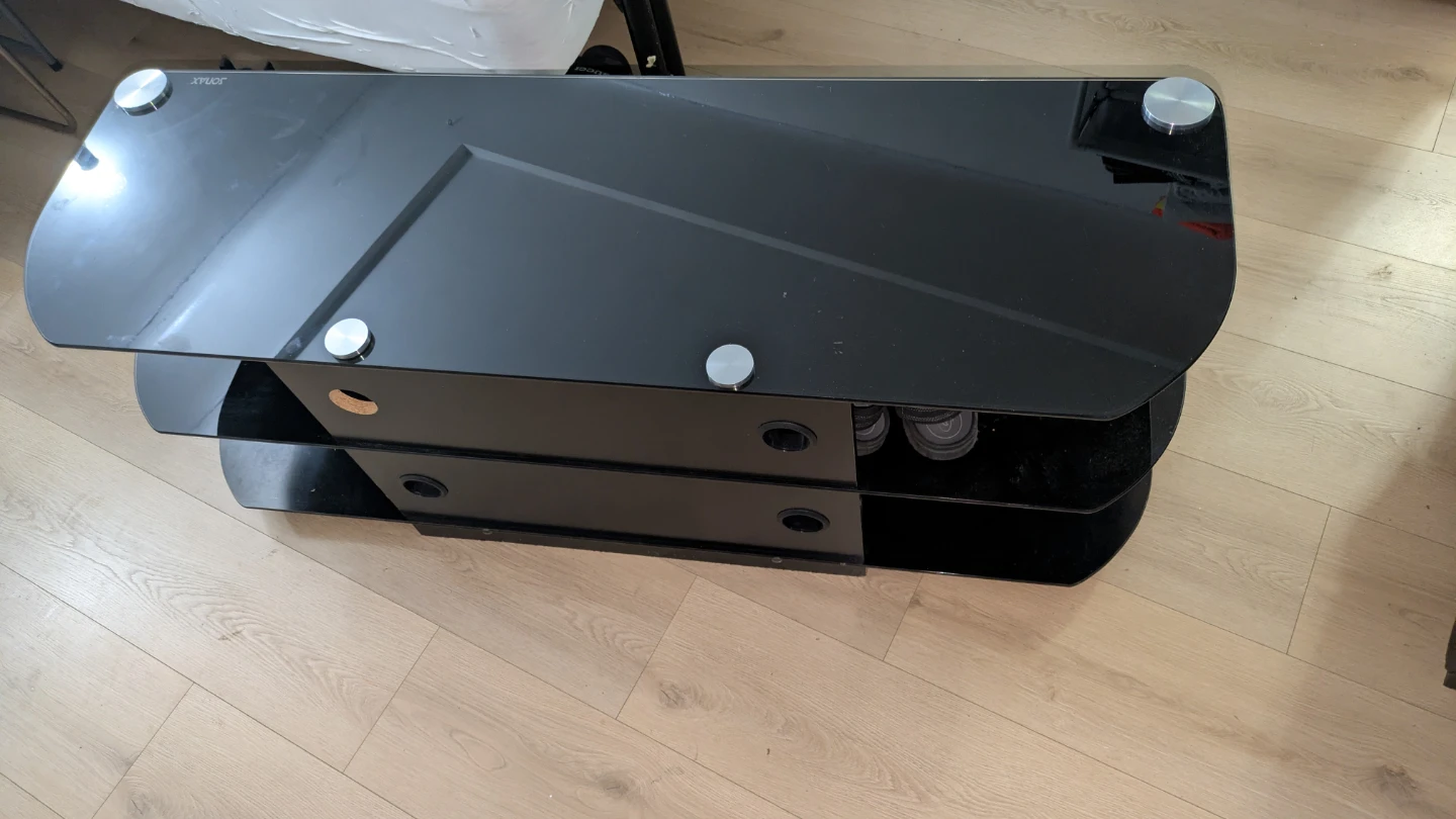 Sonax Black Glass TV Stand - photo 4